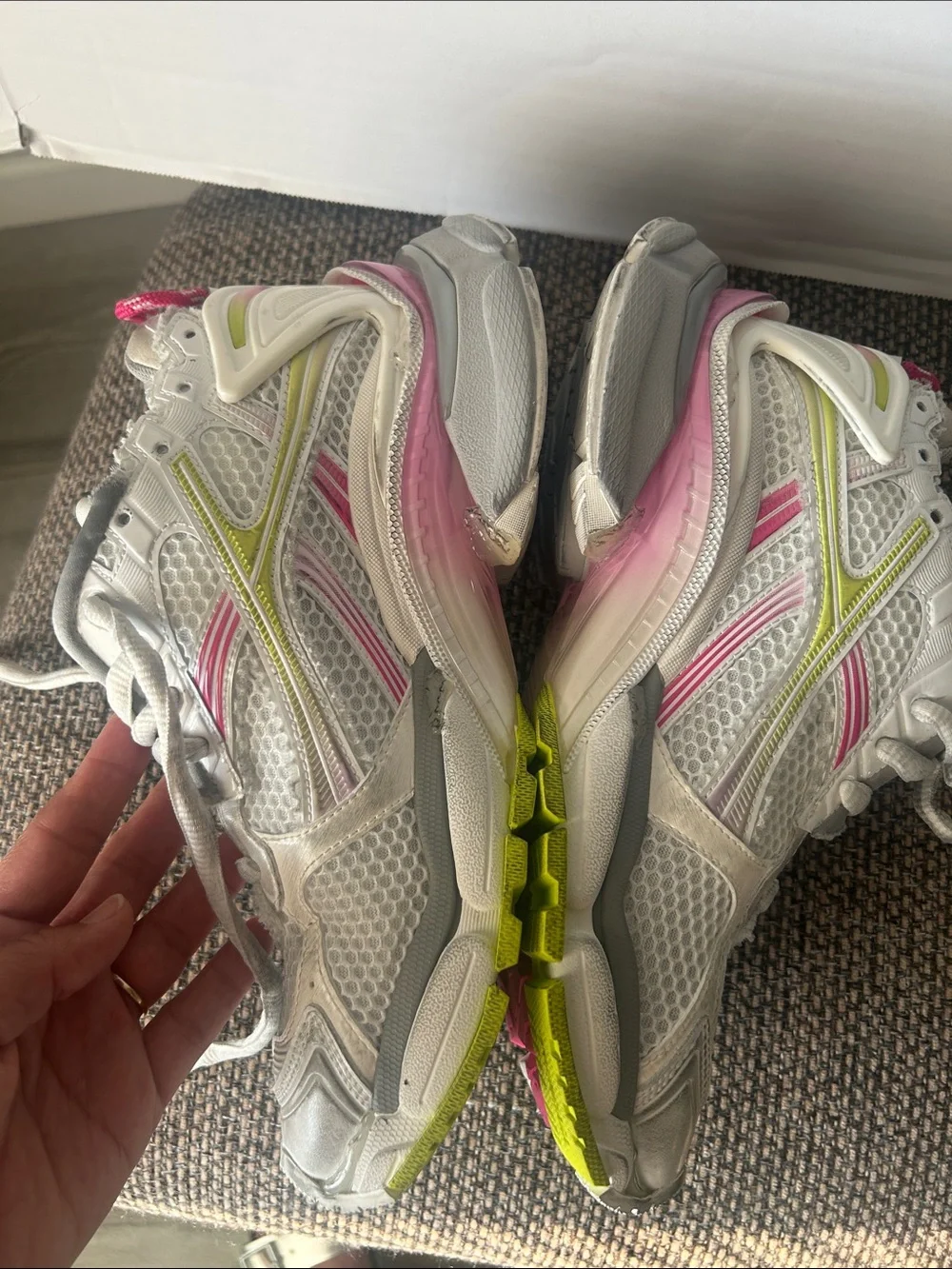 Balenciaga Runner Sneakers 39 Y2K Gorpcore Techwear Pink Green